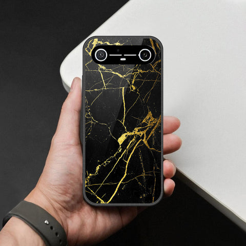 Tecno Spark Slim Cover - Black Marble Series - HQ Ultra Shine Premium Infinity Glass Soft Silicon Borders Case