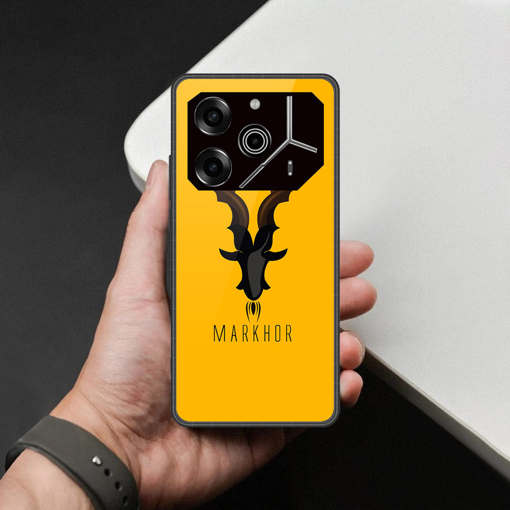 Tecno Pova 6 Pro - Markhor Series - HQ Ultra Shine Premium Infinity Glass Soft Silicon Borders Case