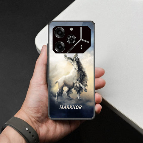 Tecno Pova 6 - Markhor Series - HQ Ultra Shine Premium Infinity Glass Soft Silicon Borders Case