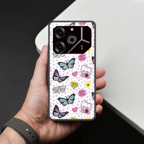 Tecno Pova 6 - Vanilla Dream Series - HQ Ultra Shine Premium Infinity Glass Soft Silicon Borders Case