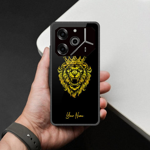 Tecno Pova 6 Pro - Gold Series - HQ Ultra Shine Premium Infinity Glass Soft Silicon Borders Case