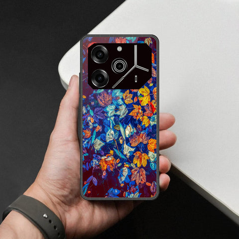 Tecno Pova 6 - Floral Series 2 - HQ Ultra Shine Premium Infinity Glass Soft Silicon Borders Case