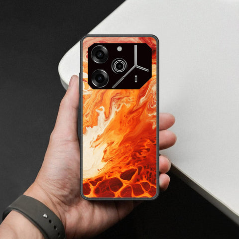 Tecno Pova 6 - Mystic Marble Series - HQ Ultra Shine Premium Infinity Glass Soft Silicon Borders Case