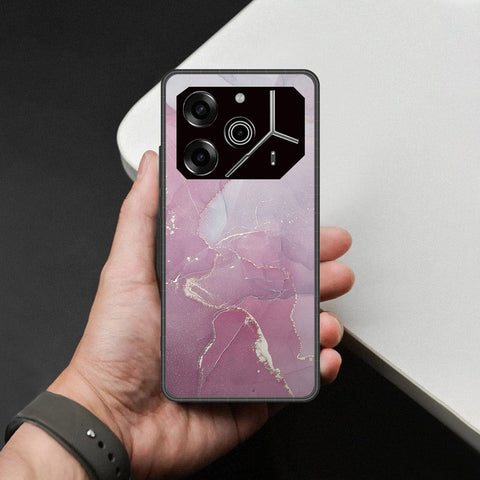 Tecno Pova 6 - Mystic Marble Series - HQ Ultra Shine Premium Infinity Glass Soft Silicon Borders Case