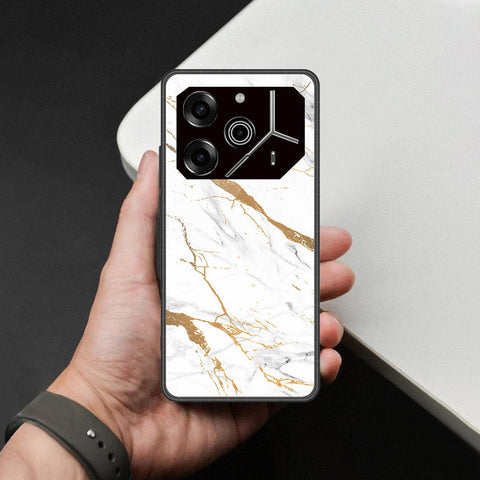 Tecno Pova 6 - Mystic Marble Series - HQ Ultra Shine Premium Infinity Glass Soft Silicon Borders Case