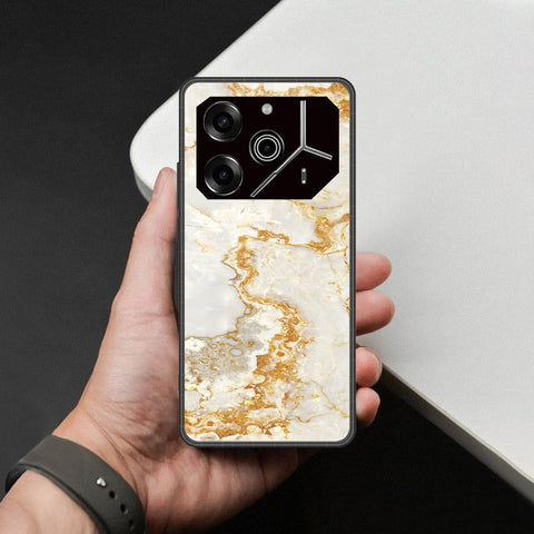 Tecno Pova 6 - Mystic Marble Series - HQ Ultra Shine Premium Infinity Glass Soft Silicon Borders Case
