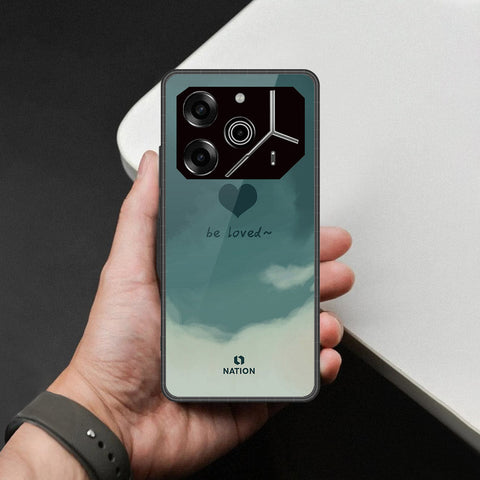 Tecno Pova 6 - Onation Heart Series - HQ Ultra Shine Premium Infinity Glass Soft Silicon Borders Case