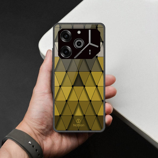 Tecno Pova 6 - Onation Pyramid Series - HQ Ultra Shine Premium Infinity Glass Soft Silicon Borders Case
