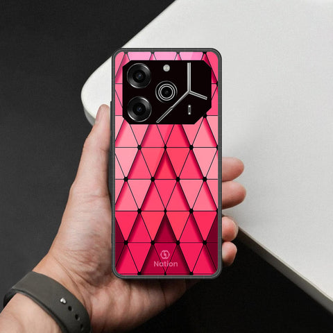 Tecno Pova 6 - Onation Pyramid Series - HQ Ultra Shine Premium Infinity Glass Soft Silicon Borders Case