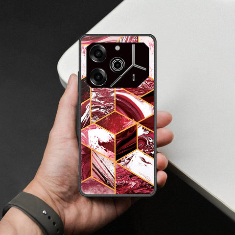 Tecno Pova 6 - O'Nation Shades of Marble Series - HQ Ultra Shine Premium Infinity Glass Soft Silicon Borders Case