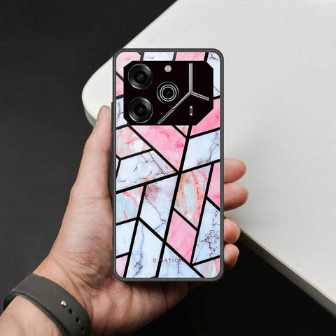 Tecno Pova 6 - O'Nation Shades of Marble Series - HQ Ultra Shine Premium Infinity Glass Soft Silicon Borders Case