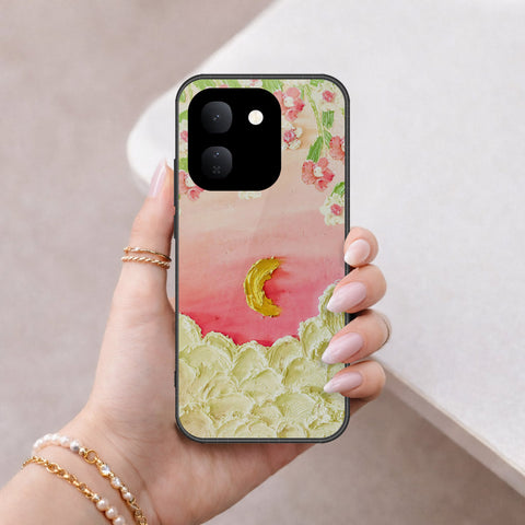 Vivo V80 Lite Cover - Floral Series - Design 7 - Pink & Yellow - HQ Premium Shine Durable Shatterproof Case