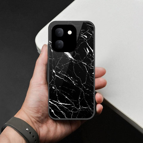 Vivo V80 Lite Cover - Black Marble Series - HQ Premium Shine Durable Shatterproof Case