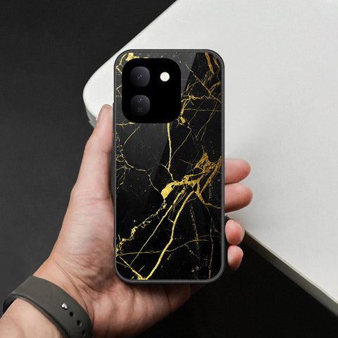 Vivo V80 Lite Cover - Black Marble Series - HQ Premium Shine Durable Shatterproof Case