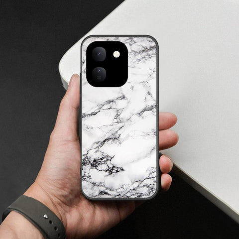 Vivo V80 Lite Cover - White Marble Series - HQ Premium Shine Durable Shatterproof Case