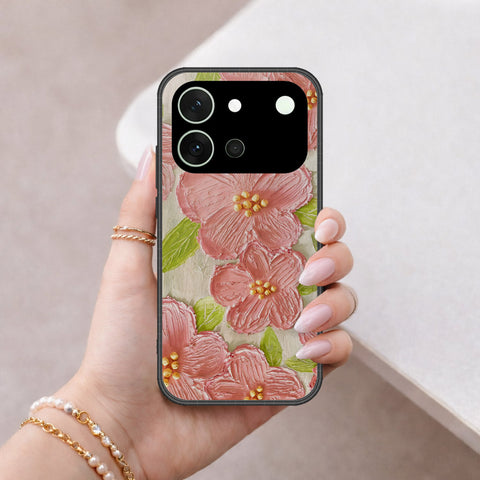 Vivo S60e Cover - Floral Series - Design 9 - Pink & Green - HQ Premium Shine Durable Shatterproof Case