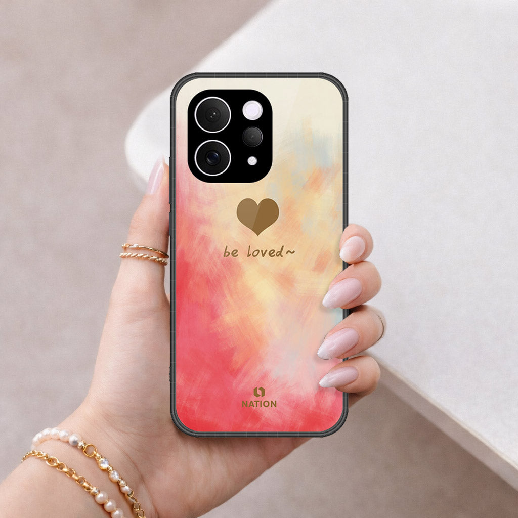 vivo S50t Cover - Onation Heart Series - HQ Ultra Shine Premium Infinity Glass Soft Silicon Borders Case
