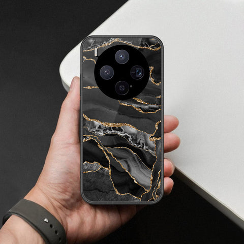Vivo X300 Cover - Black Marble Series - HQ Premium Shine Durable Shatterproof Case