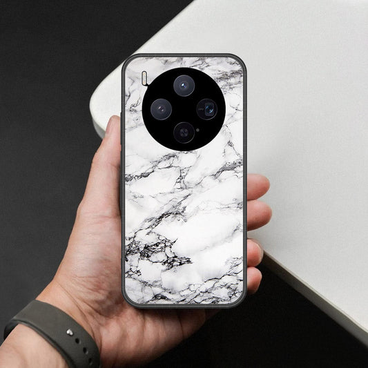 Vivo X300 Cover - White Marble Series - HQ Premium Shine Durable Shatterproof Case