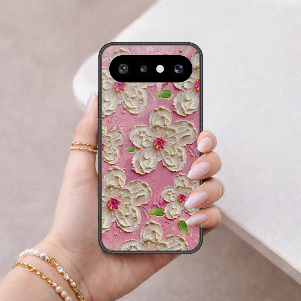 Vivo X300 FE (Russia) Cover - Floral Series - Design 5 - Pink & White - HQ Premium Shine Durable Shatterproof Case