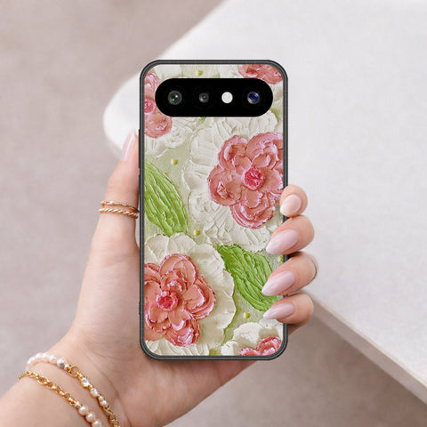 Vivo X300 FE (Russia) Cover - Floral Series - Design 13 - Offwhite & Green - HQ Premium Shine Durable Shatterproof Case