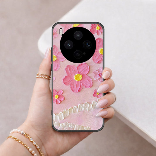 Vivo X300s Cover - Floral Series - Design 2 - Pink - HQ Premium Shine Durable Shatterproof Case