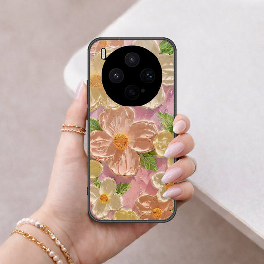 Vivo X300s Cover - Floral Series - Design 11 - White & Green - HQ Premium Shine Durable Shatterproof Case