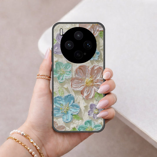 Vivo X300s Cover - Floral Series - Design 14 - Blue & Purple - HQ Premium Shine Durable Shatterproof Case
