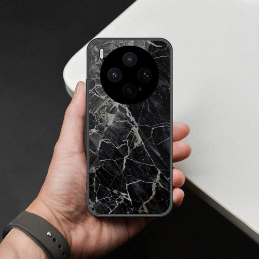 Vivo X300s Cover - Black Marble Series - HQ Premium Shine Durable Shatterproof Case