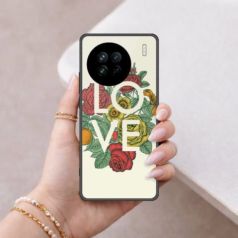 Vivo X90 Cover - Floral Series 2 - HQ Premium Shine Durable Shatterproof Case