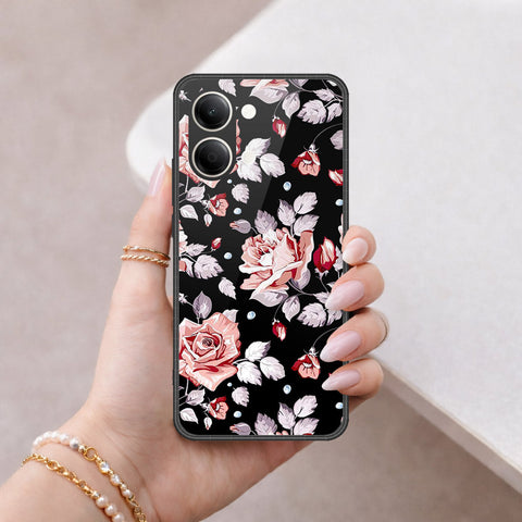 Vivo Y11 5G Cover - Floral Series - HQ Ultra Shine Premium Infinity Glass Soft Silicon Borders Case