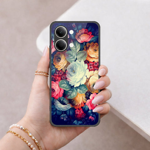 Vivo Y11 5G Cover - Floral Series 2 - HQ Ultra Shine Premium Infinity Glass Soft Silicon Borders Case