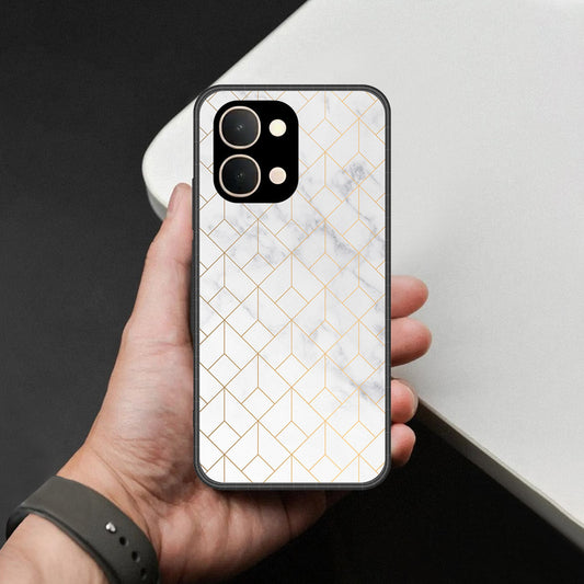 Vivo Y51 Pro Cover - White Marble Series 2 - HQ Ultra Shine Premium Infinity Glass Soft Silicon Borders Case