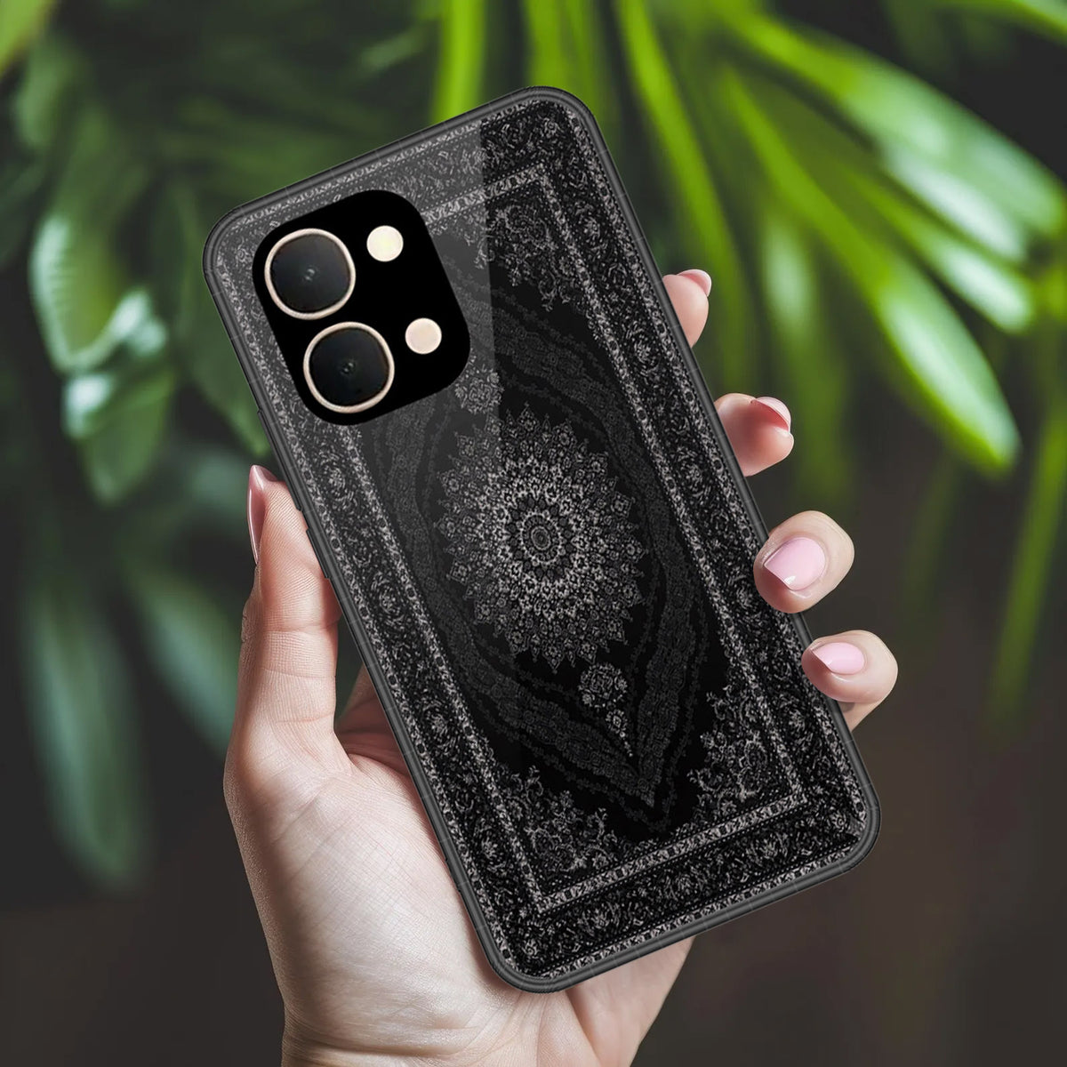 Vivo Y500i Cover - ONation Persian Rugs Series 2 - HQ Ultra Shine Premium Infinity Glass Soft Silicon Borders Case (Fast Delivery)(AH)