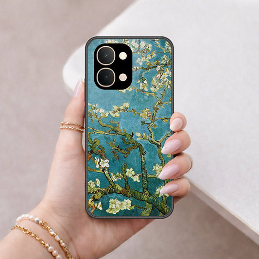 Vivo Y51 Pro Cover - Floral Series 2 - HQ Ultra Shine Premium Infinity Glass Soft Silicon Borders Case