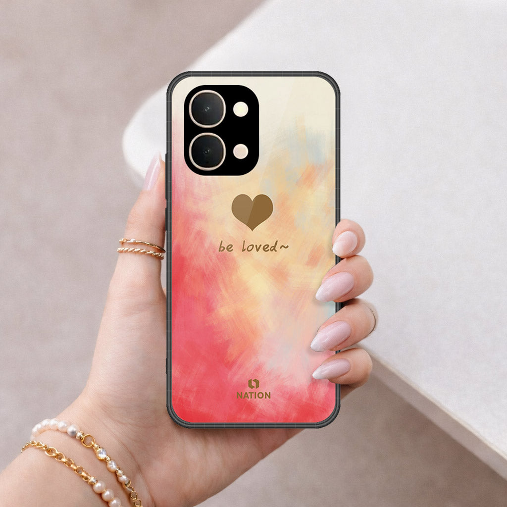 Vivo Y51 Pro Cover - Onation Heart Series - HQ Ultra Shine Premium Infinity Glass Soft Silicon Borders Case