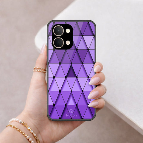 Vivo iQOO Z11x Cover - Onation Pyramid Series - HQ Ultra Shine Premium Infinity Glass Soft Silicon Borders Case