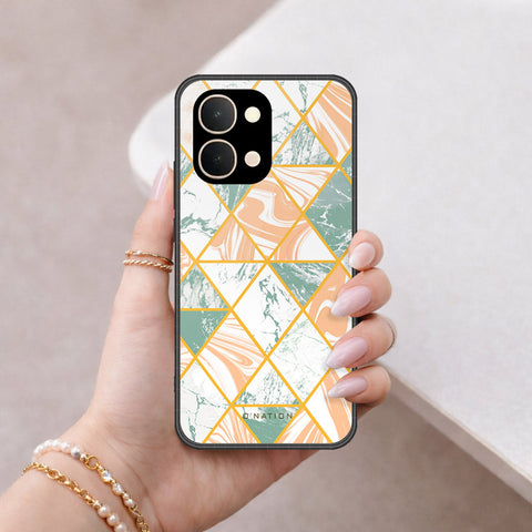 Vivo iQOO Z11x (China) Cover - O'Nation Shades of Marble Series - HQ Ultra Shine Premium Infinity Glass Soft Silicon Borders Case