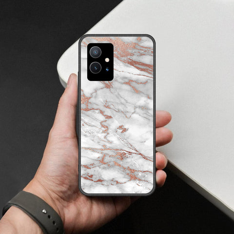 Vivo Y75 5G Cover - White Marble Series 2 - HQ Premium Shine Durable Shatterproof Case