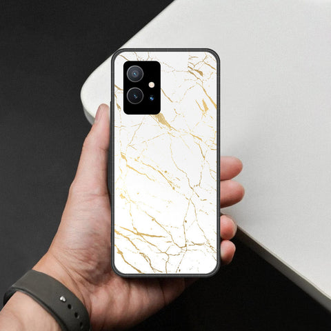 Vivo Y75 5G Cover - White Marble Series 2 - HQ Premium Shine Durable Shatterproof Case