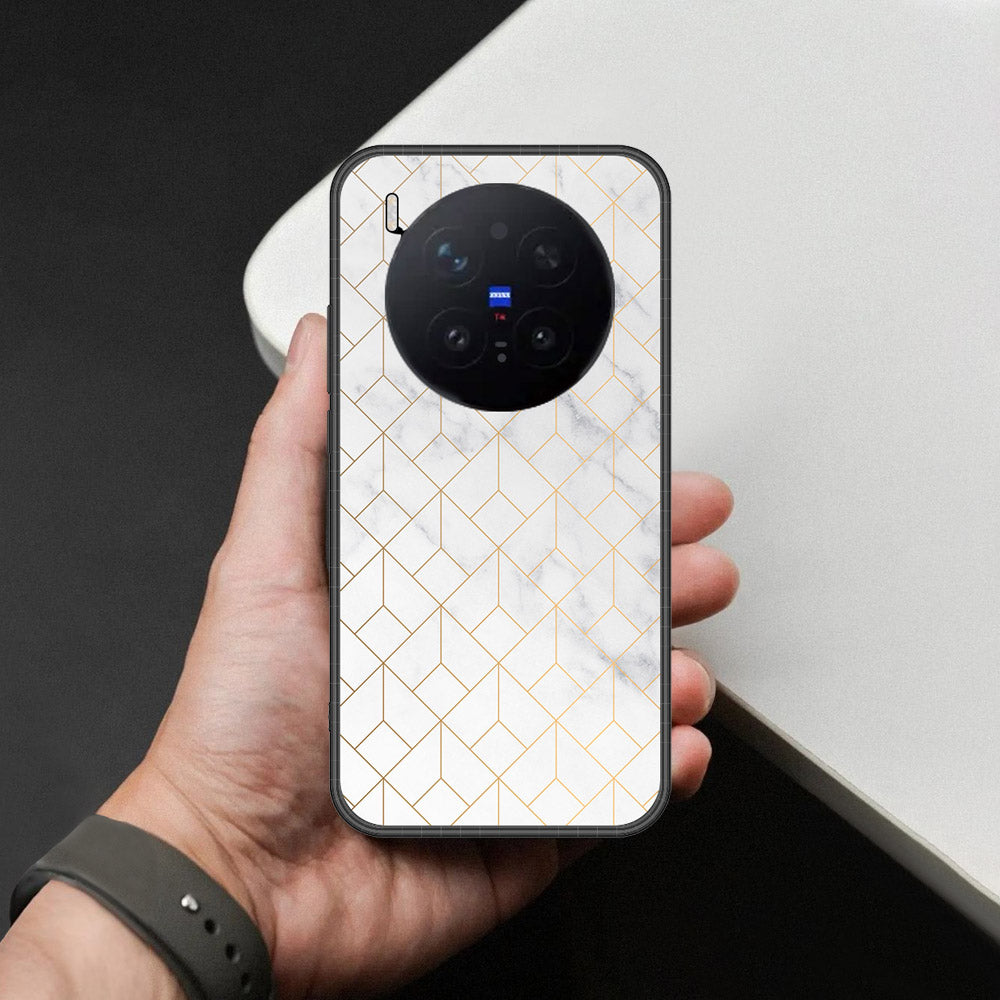 Vivo X300 Pro Cover - White Marble Series 2 - HQ Premium Shine Durable Shatterproof Case