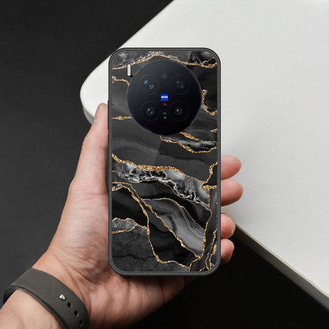 Vivo X300 Pro Cover - Black Marble Series - HQ Premium Shine Durable Shatterproof Case