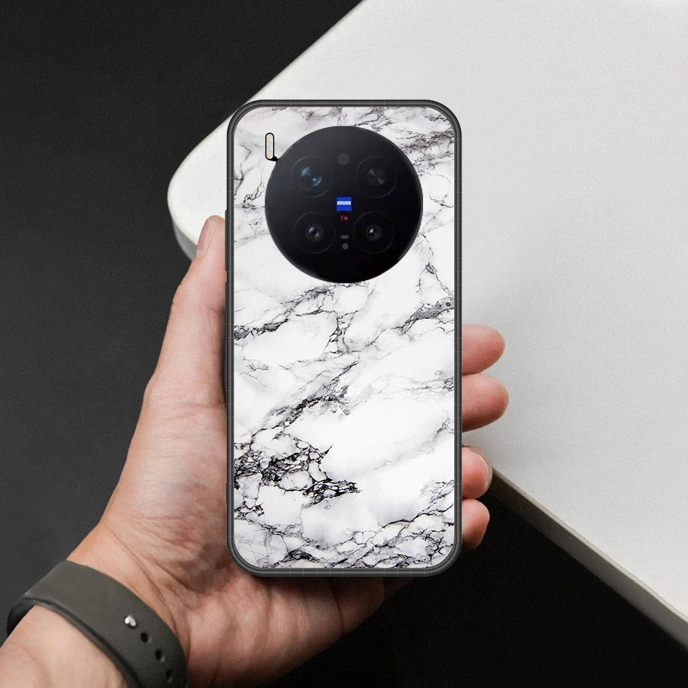 Vivo X300 Pro Cover - White Marble Series - HQ Premium Shine Durable Shatterproof Case
