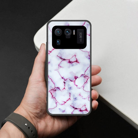 Xiaomi Mi 11 Ultra Cover - White Marble Series - HQ Ultra Shine Premium Infinity Glass Soft Silicon Borders Case