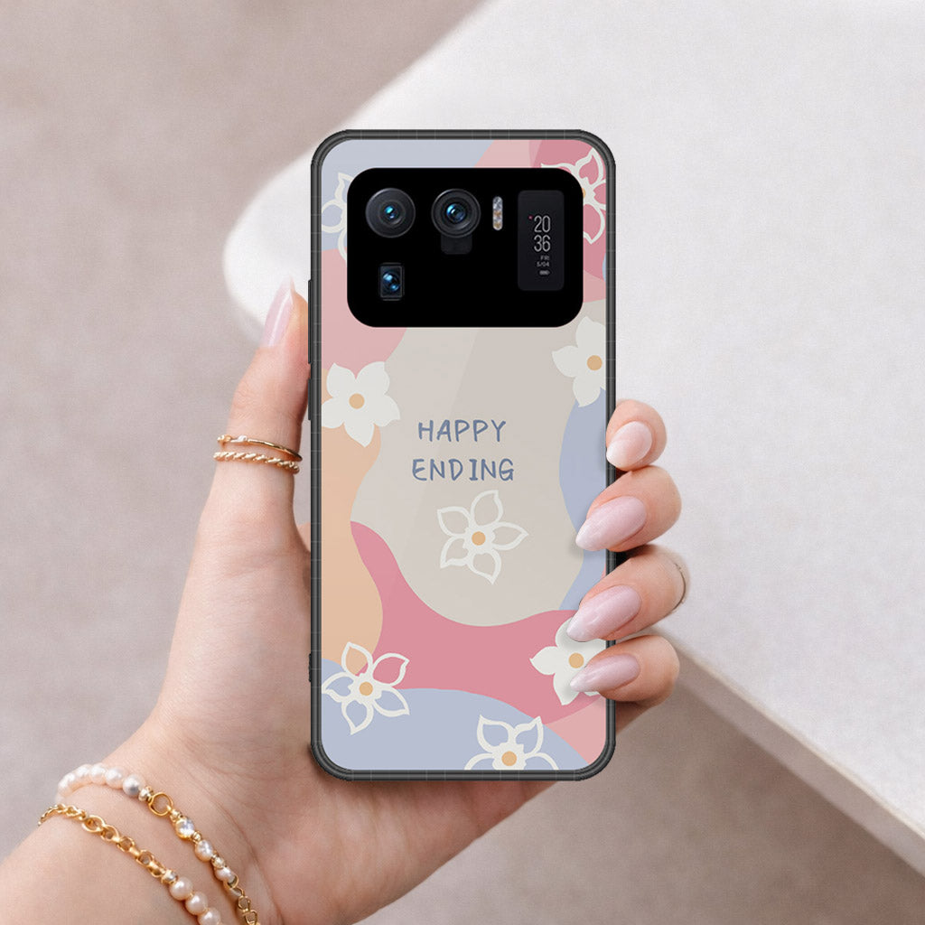 Xiaomi Mi 11 Ultra Cover - Happy Series - HQ Ultra Shine Premium Infinity Glass Soft Silicon Borders Case