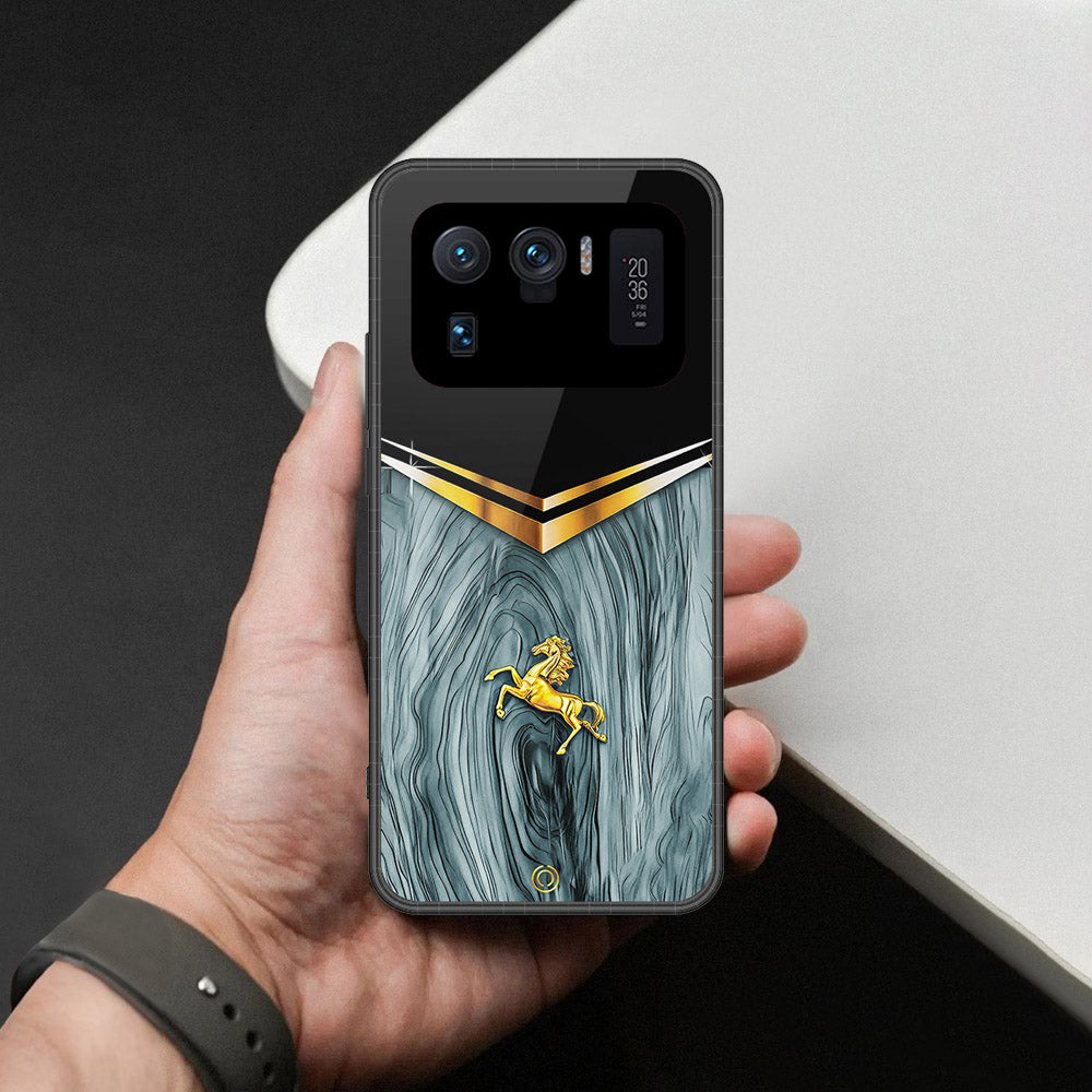 Xiaomi Mi 11 Ultra Cover - Majestic Royal V Design - HQ Ultra Shine Premium Infinity Glass Soft Silicon Borders Case