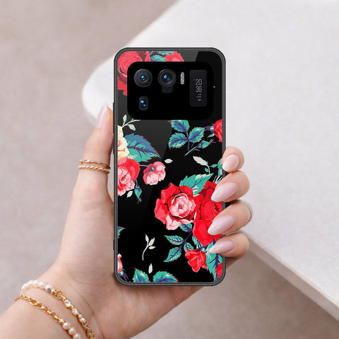 Xiaomi Mi 11 Ultra Cover - Floral Series - HQ Ultra Shine Premium Infinity Glass Soft Silicon Borders Case