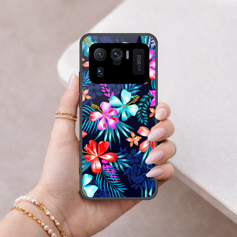 Xiaomi Mi 11 Ultra Cover - Floral Series - HQ Ultra Shine Premium Infinity Glass Soft Silicon Borders Case
