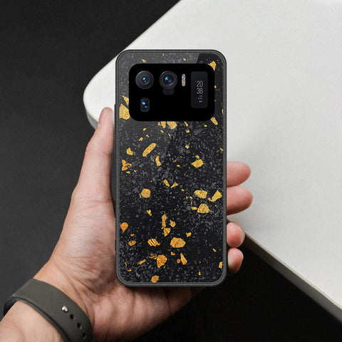 Xiaomi Mi 11 Ultra Cover - Black Marble Series - HQ Ultra Shine Premium Infinity Glass Soft Silicon Borders Case