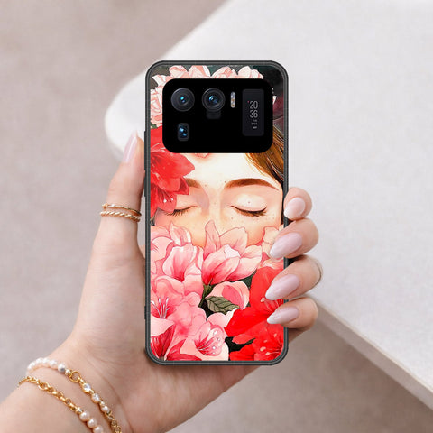 Xiaomi Mi 11 Ultra Cover - Floral Series - HQ Ultra Shine Premium Infinity Glass Soft Silicon Borders Case